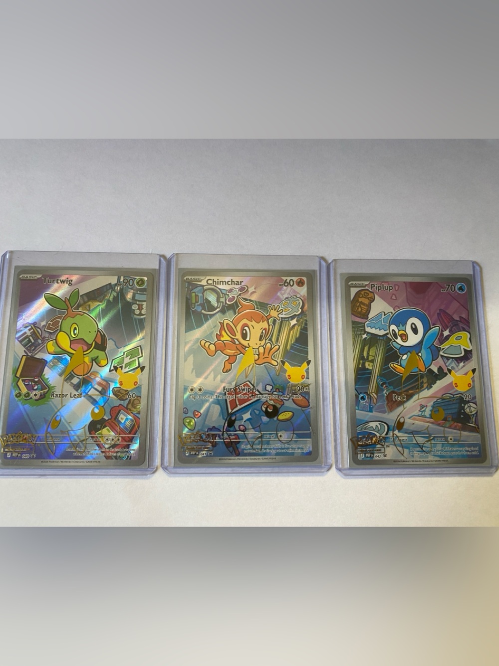 Pokemon Holo Promo Trio - Green, Orange & Blue Starters